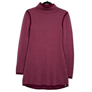 Title‎ Nine Barra Tunic Sweater Dress XS Berry Pink Merino Wool Blend Gorpcore